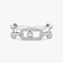 So Move two-finger pavé ring