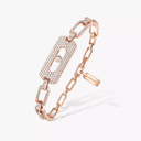 Bracelet chaîne pavé My Move Bracelet Diamant Or Blanc
