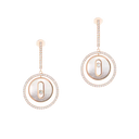 Boucles d'oreilles pendantes Lucky Move nacre blanche