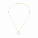 Pendentif Sur Chaîne Double Coeurs Très Grand Modèle