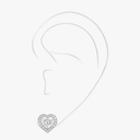 Joy single heart-cut earring