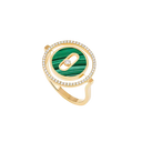 Bague malachite Lucky Move PM