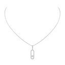 Collier pendentif Move Uno pavé, grand modèle
