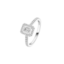 Bague solitaire Joy taille émeraude, moyen modèle