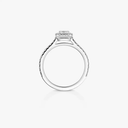 Bague solitaire Joy taille émeraude, moyen modèle