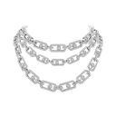 Collier maillons 3 rangs So Move pavé