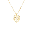 Pendentif Sur Chaîne Double Cœurs Petit Modèle