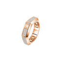 Bague Moderniste pavée, moyen modèle