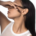 Move pavé hoop earrings