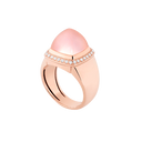 Bague Pain de Sucre quartz rose