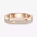 Bague 2 doigts pavée Moderniste