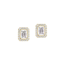 Joy emerald-cut diamond earrings, small