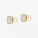 Boucles d'oreilles Joy taille émeraude, petit modèle