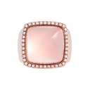 Bague Pain de Sucre quartz rose