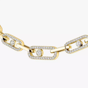 Move Link pavé necklace
