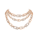 Collier 3 rangs So Move semi-pavé