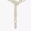 Imperial Move pavé tie necklace, medium model