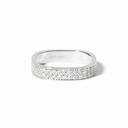 Square Paved Wedding Band 4mm