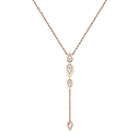 Fiery tie necklace