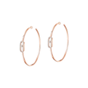 Boucles d'oreilles créoles Move Uno, grand modèle