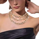 Collier 3 rangs So Move semi-pavé