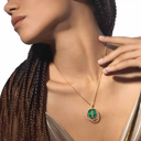 Collier Lucky Move malachite, moyen modèle