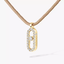 Collier cordon beige pavé Messika Care(s)
