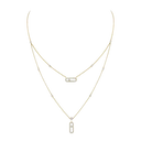 Move Uno two-row pavé necklace