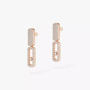 Imperial Move half pavé earrings, medium model