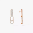 Boucles d'oreilles Imperial Move semi-pavées, moyen modèle