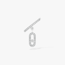 Mono Clip Move Uno Pampille Pavé Boucles d'oreilles Diamant Or Blanc
