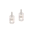 Boucles d'oreilles pendantes So Move nacre blanche