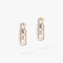 Boucles d'oreilles pendantes So Move nacre blanche