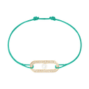Bracelet Cordon Maillon Perle Pavé
