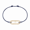 Bracelet Cordon Maillon Perle Pavé