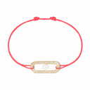 Bracelet Cordon Maillon Perle Pavé