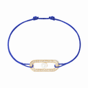 Bracelet Cordon Maillon Perle Pavé