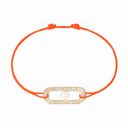 Bracelet Cordon Maillon Perle Pavé