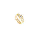 Bague Le Cube Diamant Grand Modèle Pavée