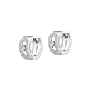 Boucles d'oreilles créoles Move Noa pavées