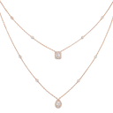 My Twin 2 Rangs Collier Diamant Or Rose