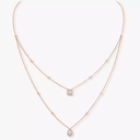 My Twin 2 Rangs Collier Diamant Or Rose