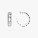 Boucles d'oreilles créoles Move Classique pavées