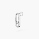 Mono boucle d'oreille pavée Move Uno droite