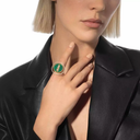 Lucky Move malachite ring large