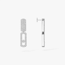 Imperial Move half pavé earrings, small model
