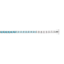 Bracelet ligne pierres bleues et diamants or blanc 750/1000e