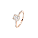 Bague solitaire Joy taille émeraude, petit modèle