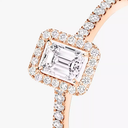 Bague solitaire Joy taille émeraude, petit modèle