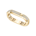 Moderniste two-finger pavé ring